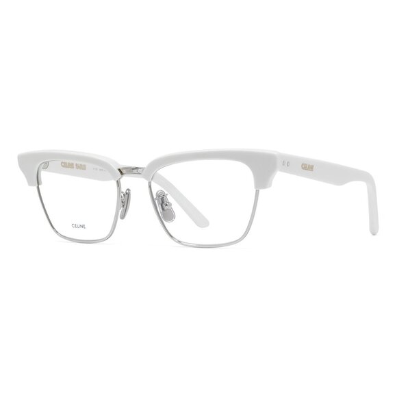NEW CELINE WHITE SILVER WOMEN EYEGLASSES, CELINE CL50026U 017 - Picture 1 of 3